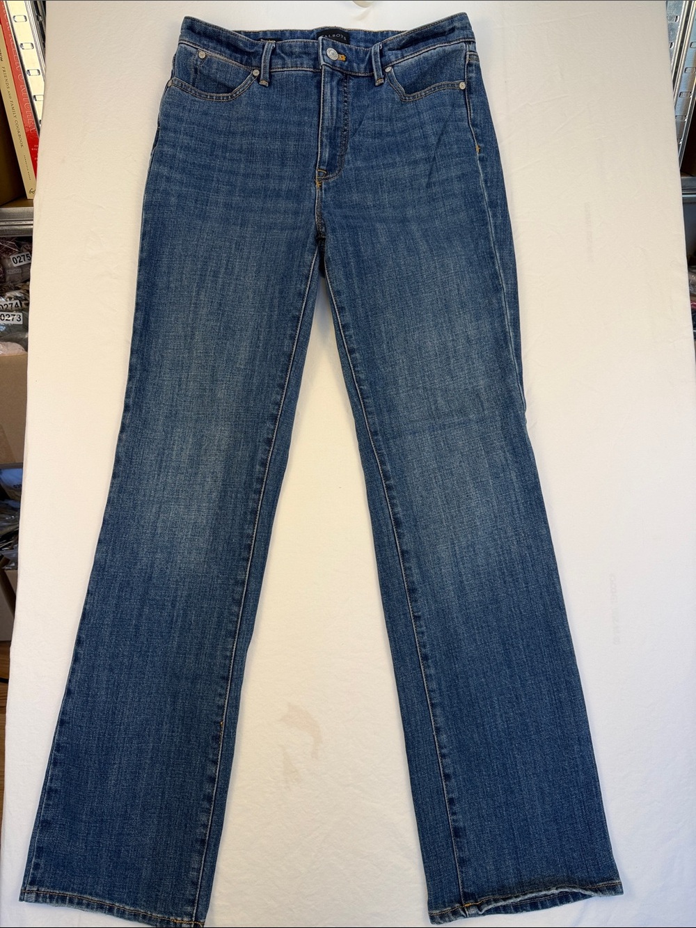 Talbots Women's Barely Bootcut Jeans Blue Denim Sz 4